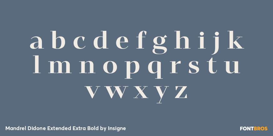Mandrel Didone Extended Extra Bold Font Poster #1