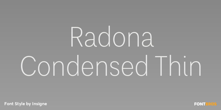 Radona Condensed Thin Font Poster #1