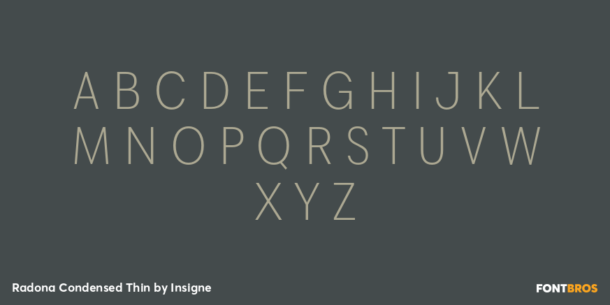 Radona Condensed Thin Font Poster #2
