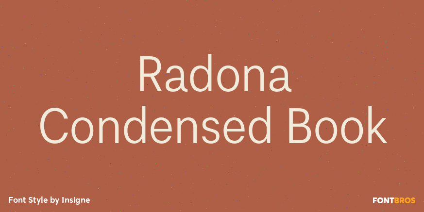 Radona Condensed Book Font Poster #1