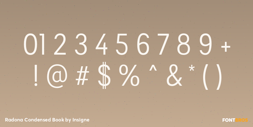 Radona Condensed Book Font Poster #1