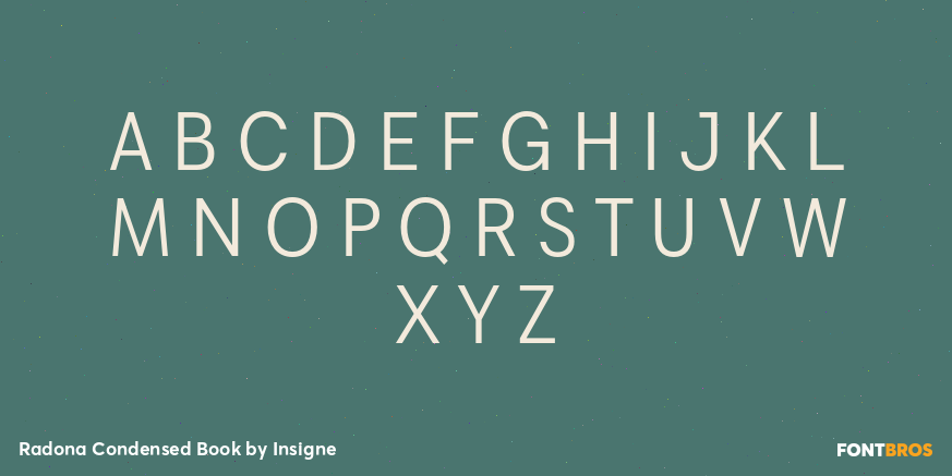 Radona Condensed Book Font Poster #1