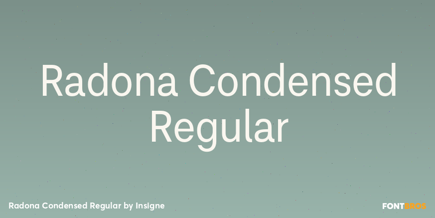 Radona Condensed Regular Font Poster #1