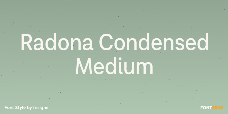 Radona Condensed Medium Font Poster #1