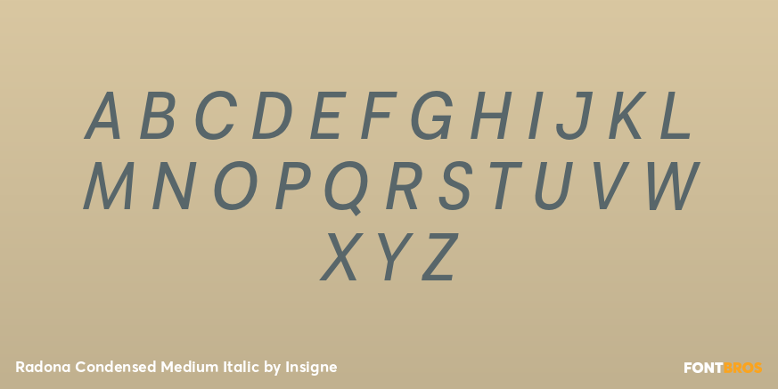 Radona Condensed Medium Italic Font Poster #2