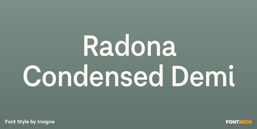 Radona Condensed Demi Font Poster #1