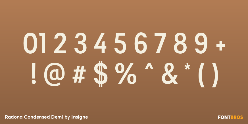 Radona Condensed Demi Font Poster #1