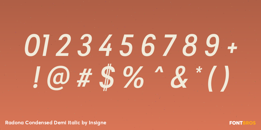 Radona Condensed Demi Italic Font Poster #4