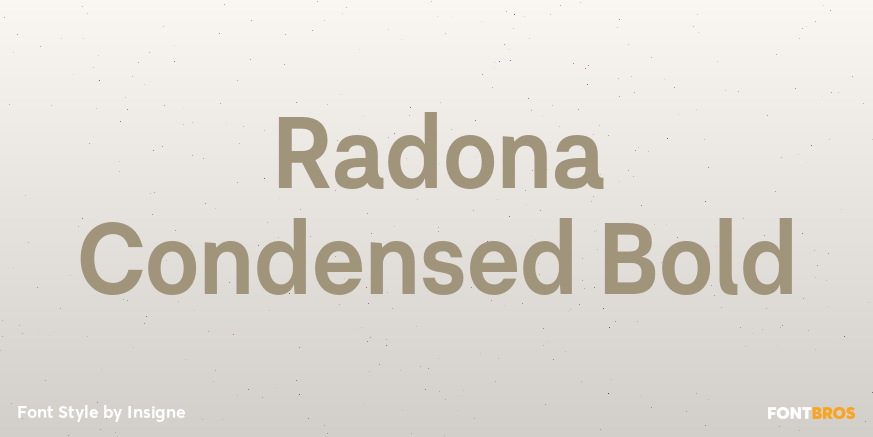 Radona Condensed Bold Font Poster #1