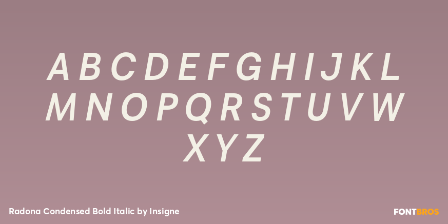 Radona Condensed Bold Italic Font Poster #2