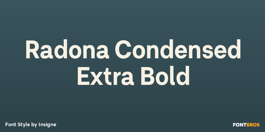 Radona Condensed Extra Bold Font Poster #1