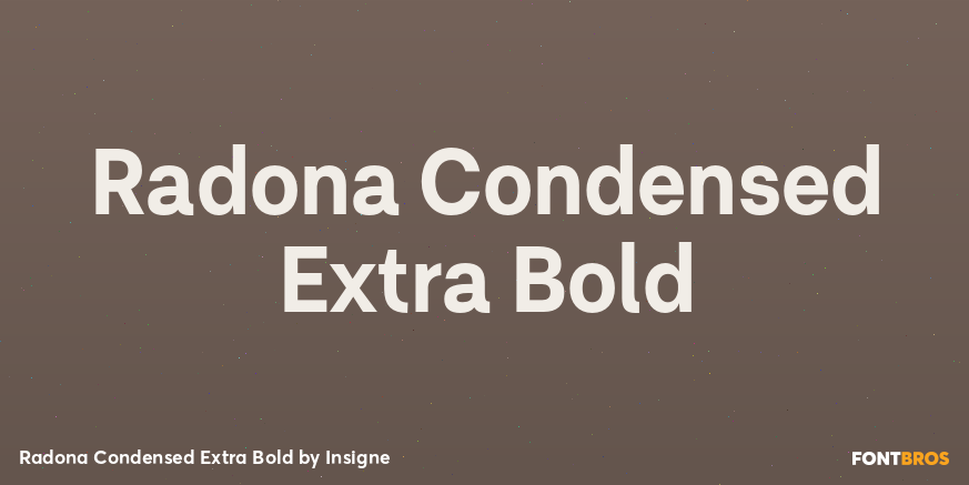 Radona Condensed Extra Bold Font Poster #1