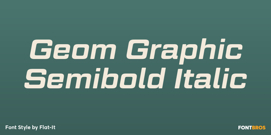 Geom Graphic Semibold Italic Poster