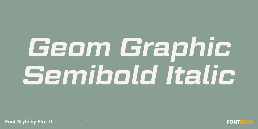 Geom Graphic Semibold Italic Poster