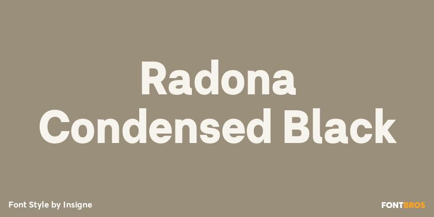 Radona Condensed Black Font Poster #1
