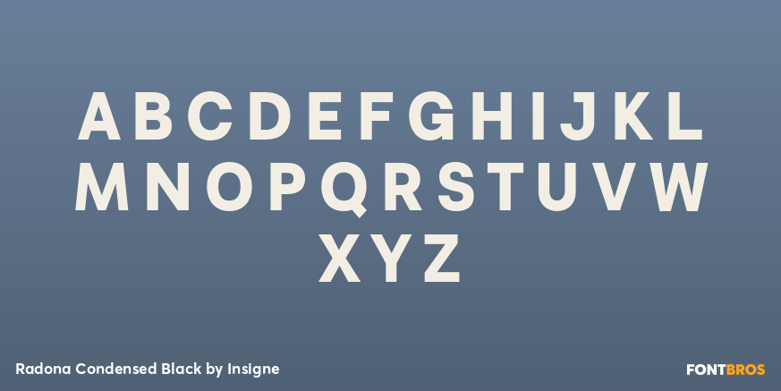 Radona Condensed Black Font Poster #1