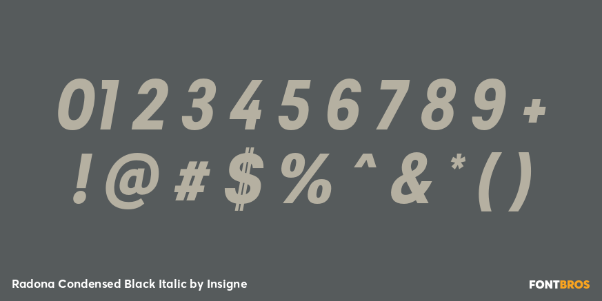 Radona Condensed Black Italic Font Poster #1