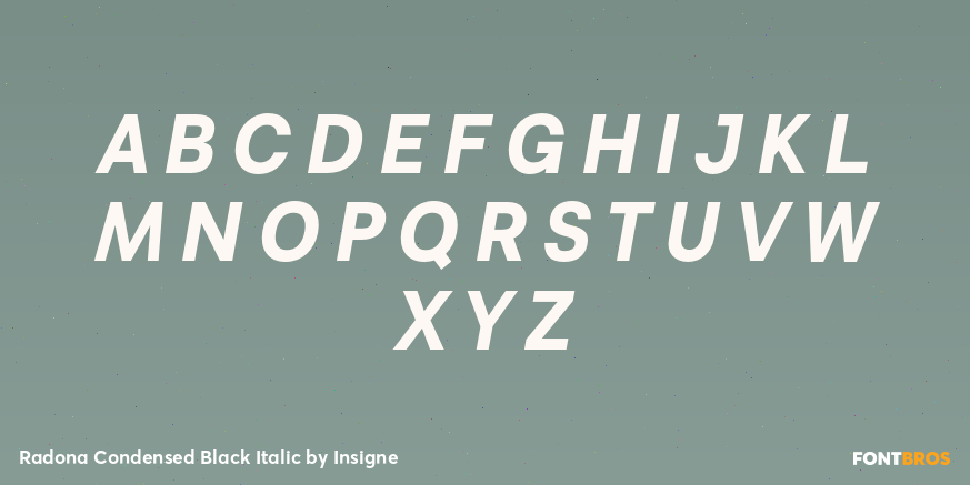 Radona Condensed Black Italic Font Poster #2