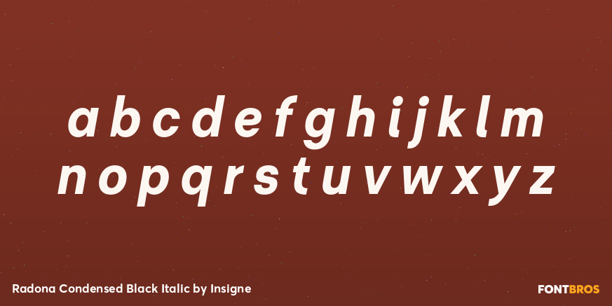 Radona Condensed Black Italic Font Poster #1