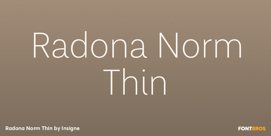 Radona Norm Thin Font Poster #1