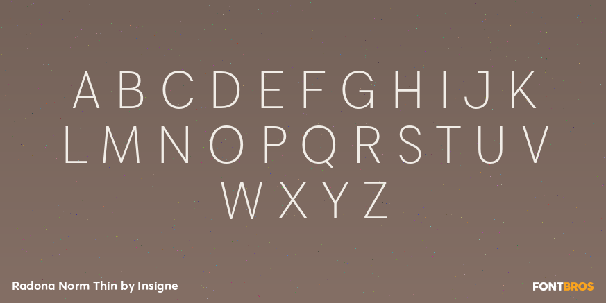 Radona Norm Thin Font Poster #2