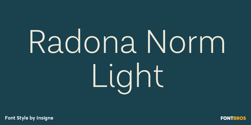 Radona Norm Light Font Poster #1
