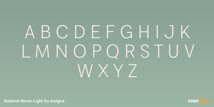 Radona Norm Light Font Poster #2