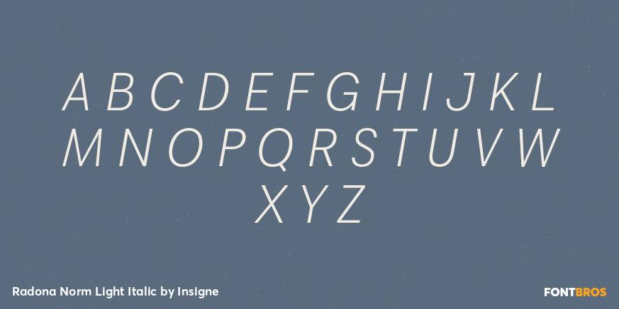 Radona Norm Light Italic Font Poster #2