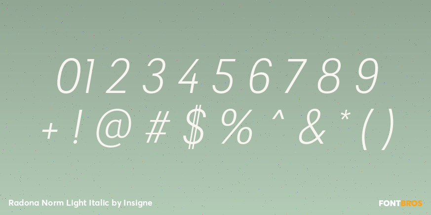 Radona Norm Light Italic Font Poster #4