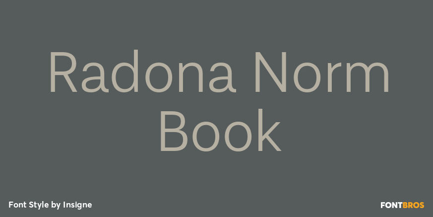 Radona Norm Book Font Poster #1