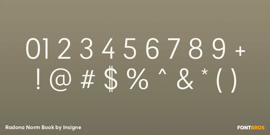 Radona Norm Book Font Poster #1