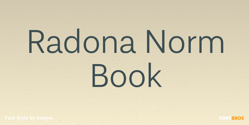 Radona Norm Book Font Poster #1