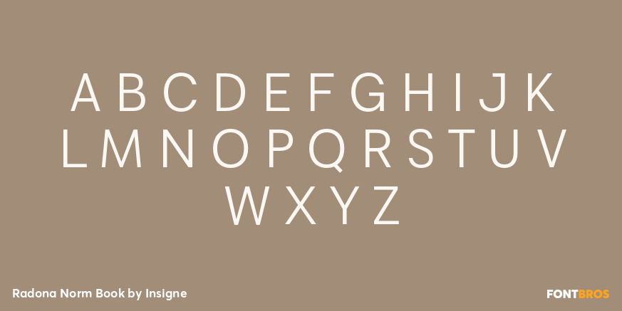 Radona Norm Book Font Poster #1