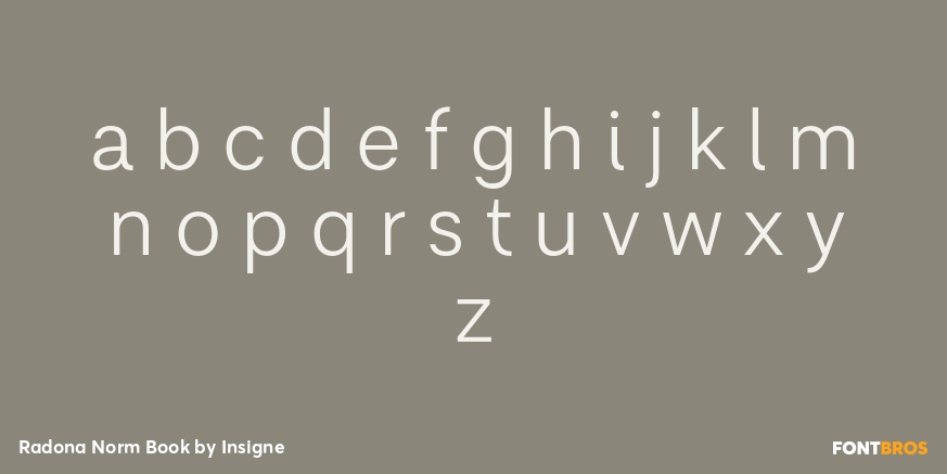 Radona Norm Book Font Poster #1