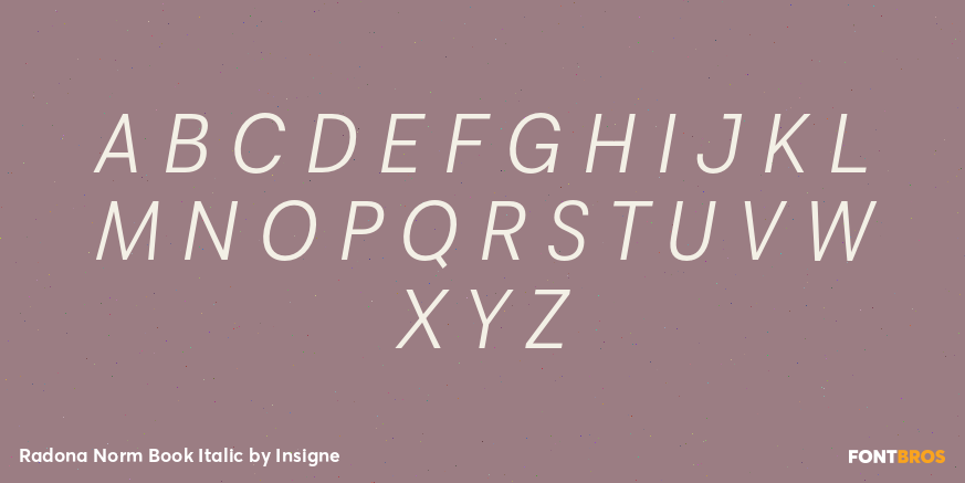 Radona Norm Book Italic Font Poster #2