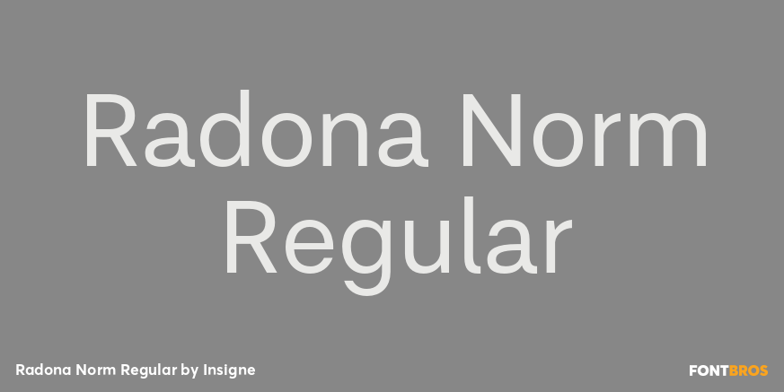 Radona Norm Regular Font Poster #1