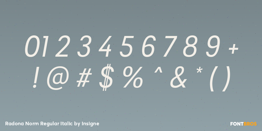 Radona Norm Regular Italic Font Poster #1