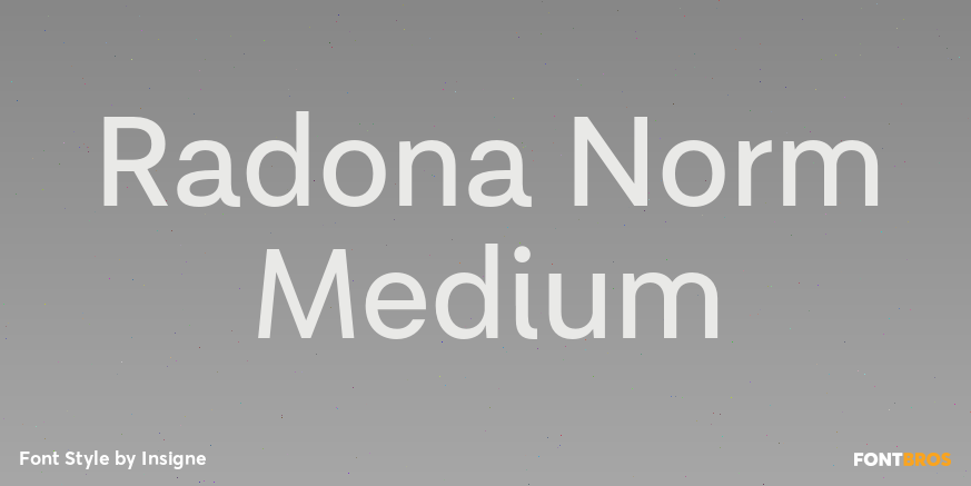Radona Norm Medium Font Poster #1
