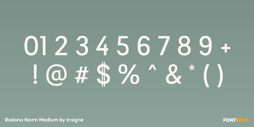 Radona Norm Medium Font Poster #1