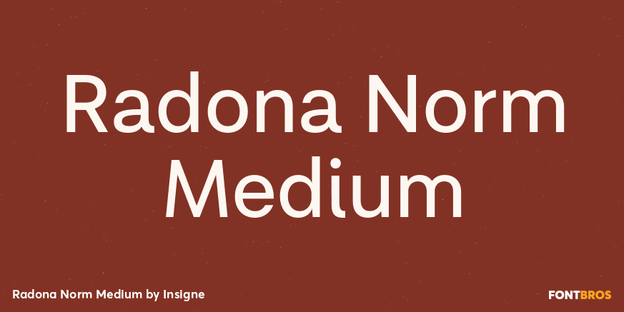 Radona Norm Medium Font Poster #1