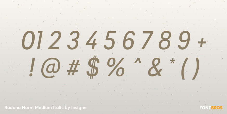 Radona Norm Medium Italic Font Poster #1