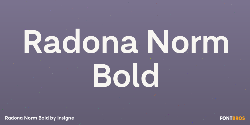 Radona Norm Bold Font Poster #1