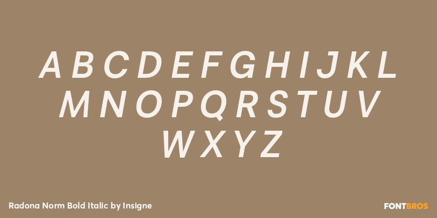 Radona Norm Bold Italic Font Poster #2