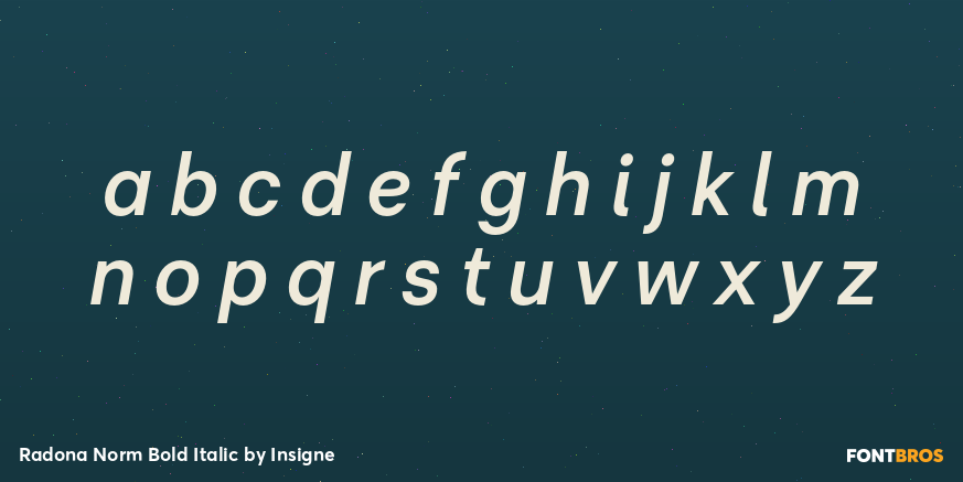 Radona Norm Bold Italic Font Poster #3