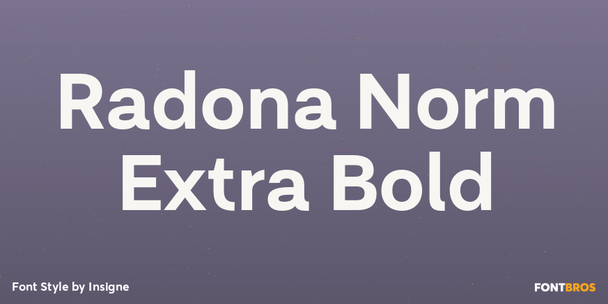 Radona Norm Extra Bold Poster
