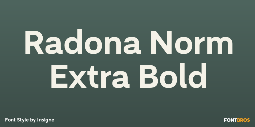 Radona Norm Extra Bold Font Poster #1