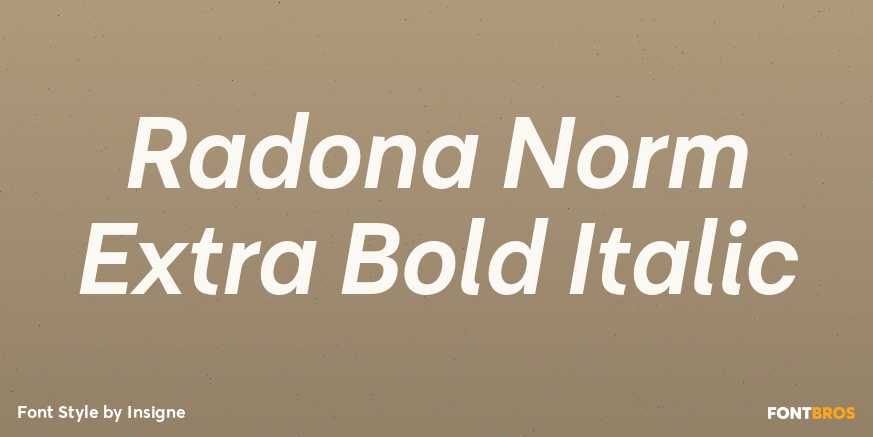 Radona Norm Extra Bold Italic Poster