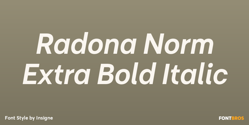 Radona Norm Extra Bold Italic Poster