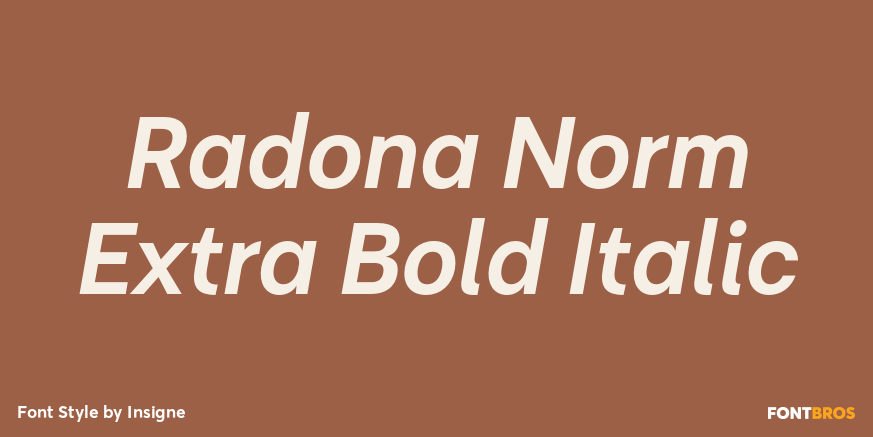 Radona Norm Extra Bold Italic Font Poster #1