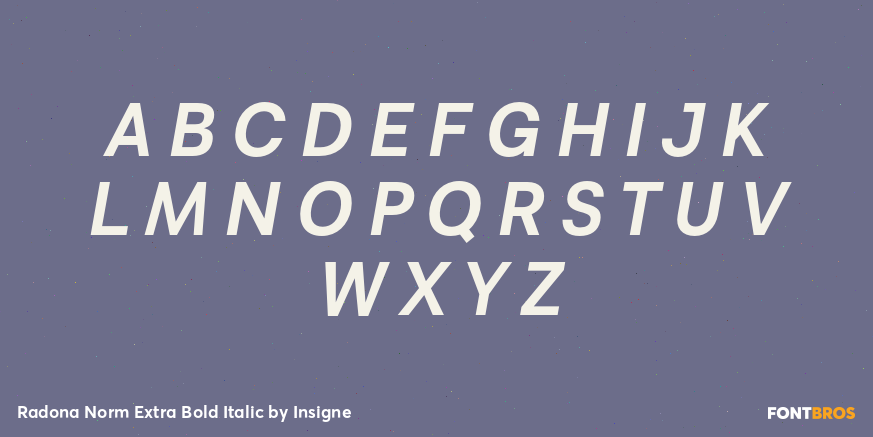 Radona Norm Extra Bold Italic Font Poster #2